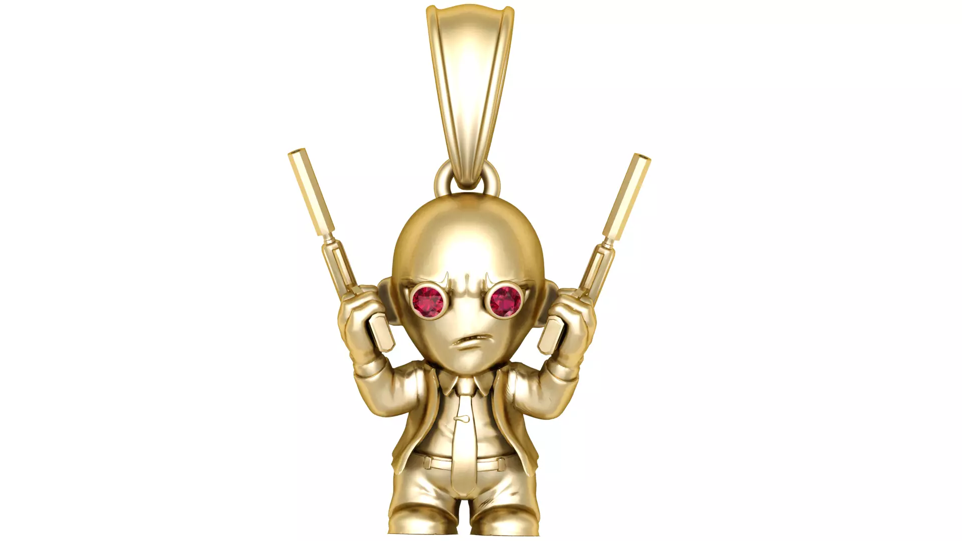 Golden Hitman Pendant 3D print model