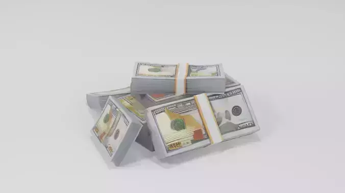 Dollar Symbol 3D Model Low Poly Currency Icon