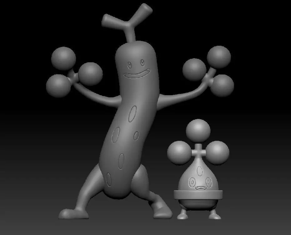 POKEMON SUDOWOODO BONSLY 3D print model_3