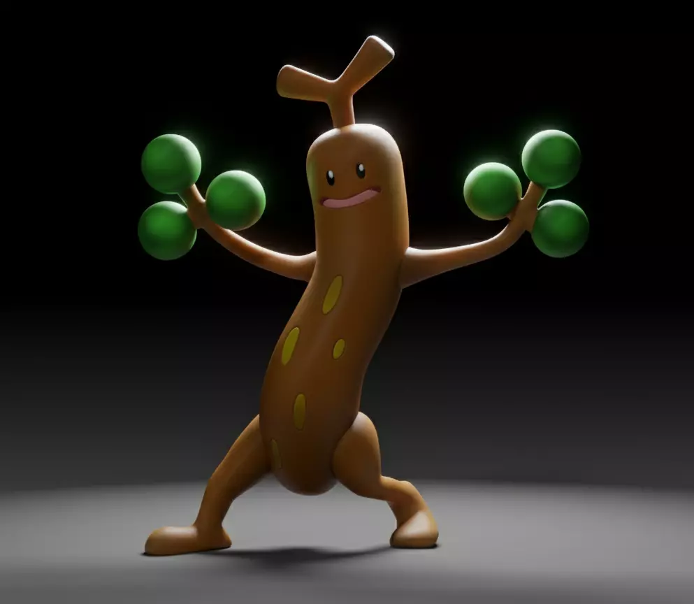 POKEMON SUDOWOODO BONSLY 3D print model_1