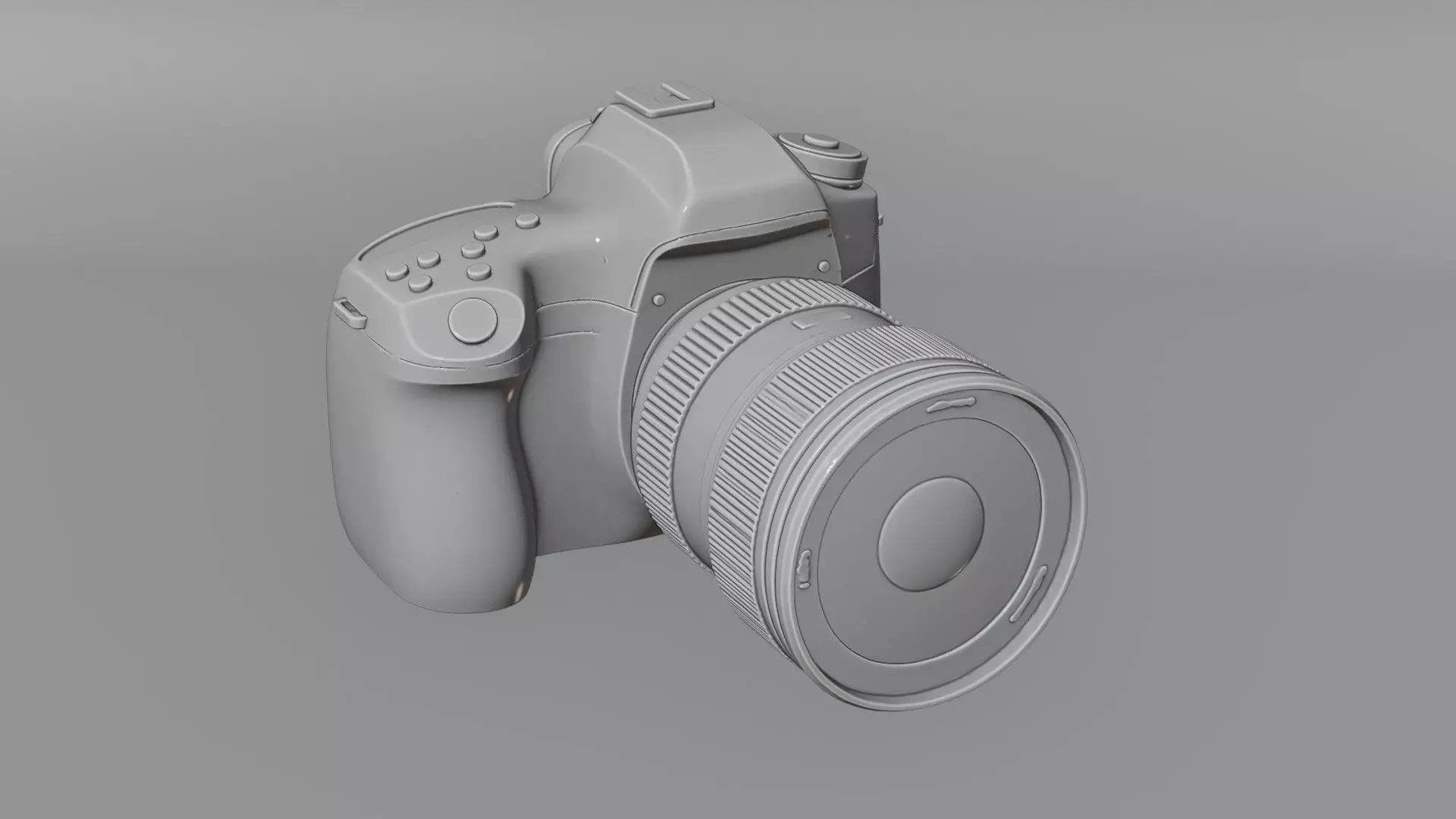 Digital Camera 3D Model  Low Poly DSLR Free low-poly 3D model_6