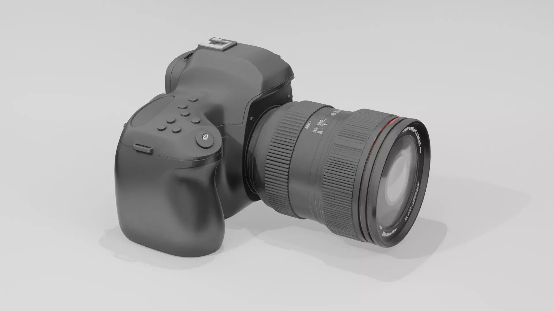 Digital Camera 3D Model  Low Poly DSLR Free low-poly 3D model_4