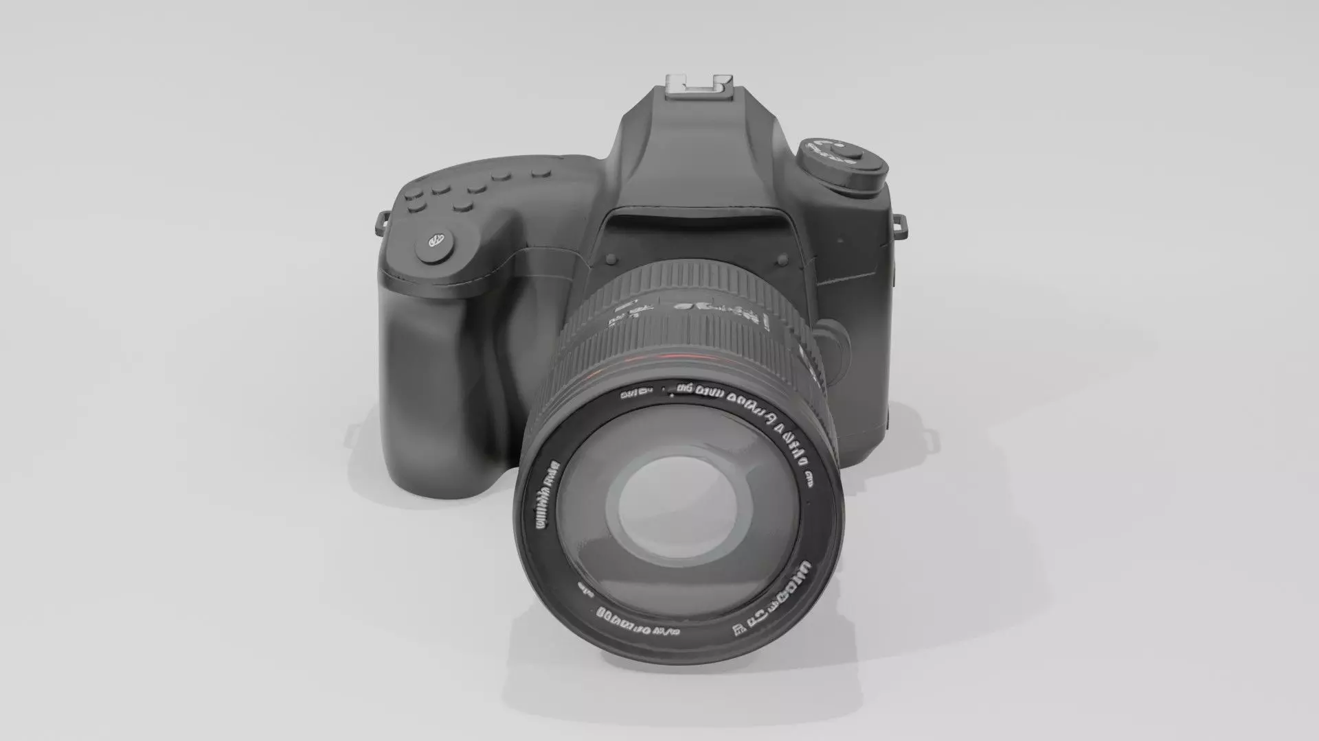 Digital Camera 3D Model  Low Poly DSLR Free low-poly 3D model_3