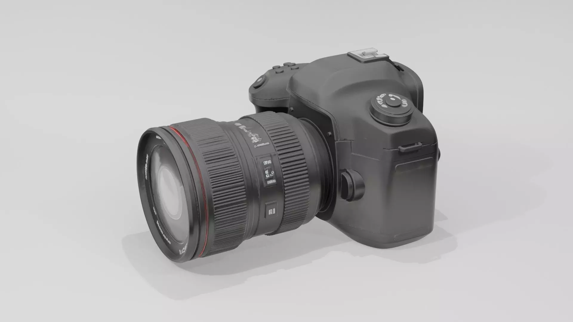 Digital Camera 3D Model  Low Poly DSLR Free low-poly 3D model_5