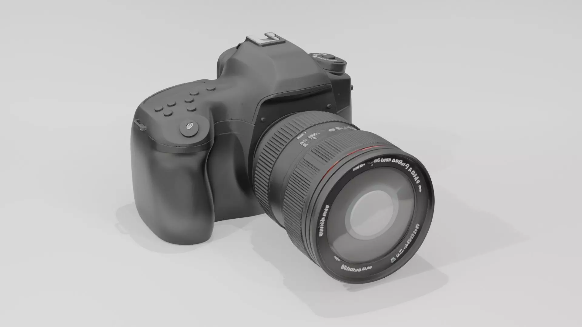 Digital Camera 3D Model  Low Poly DSLR Free low-poly 3D model_0
