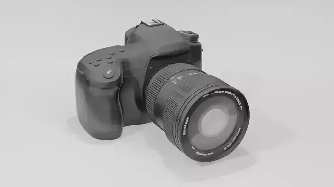 Digital Camera 3D Model  Low Poly DSLR Free low-poly 3D model