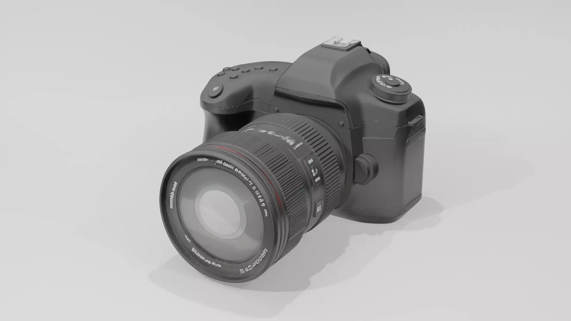 Digital Camera 3D Model  Low Poly DSLR Free low-poly 3D model_2