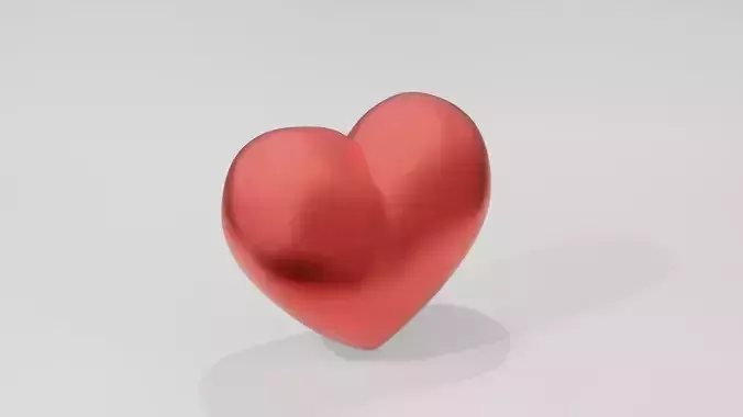 Heart Shape 3D Model Low Poly Love Icon