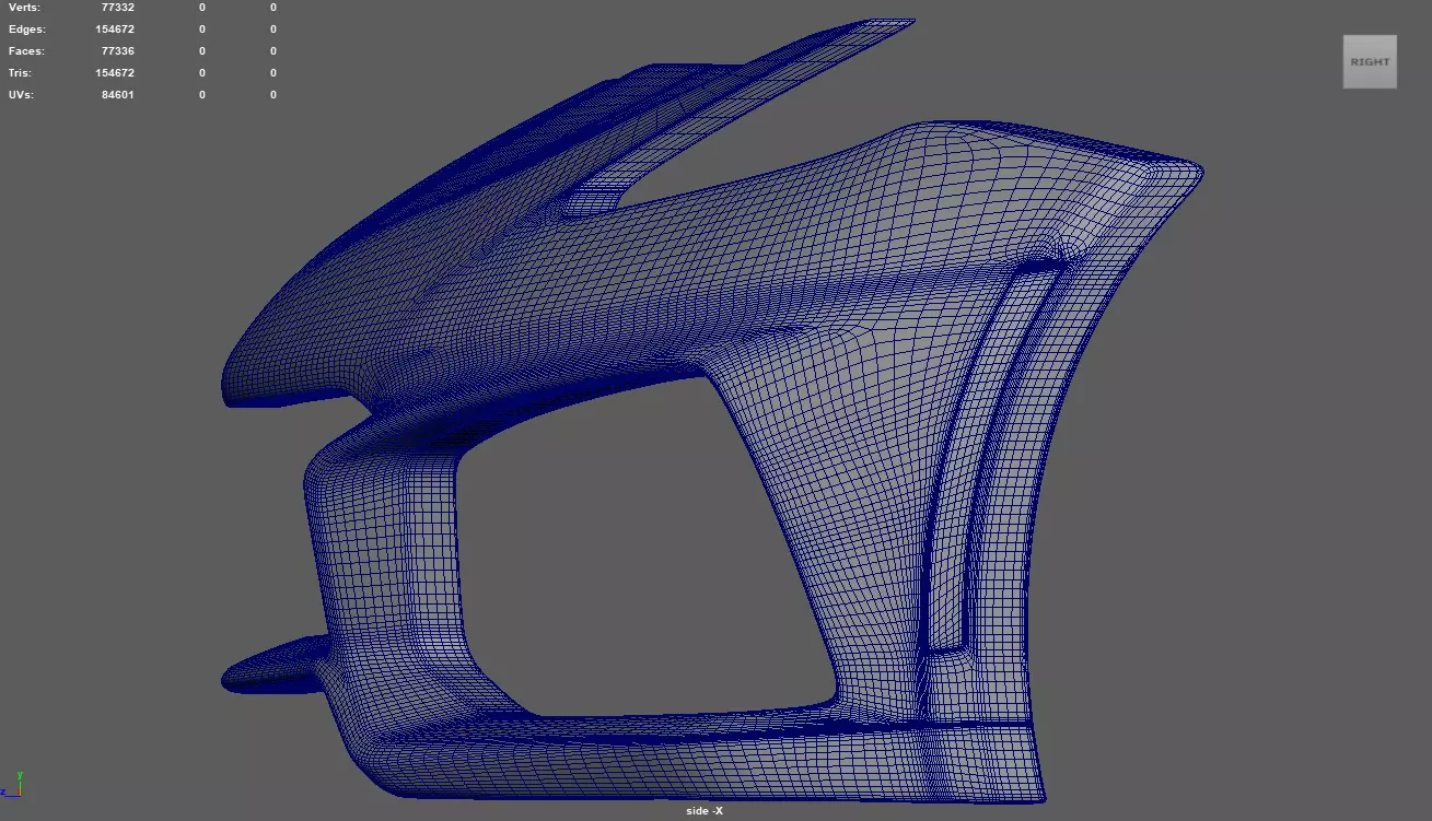 Front Bumper Chevrolet Corvette ZR1 2019 Low-poly 3D model_9