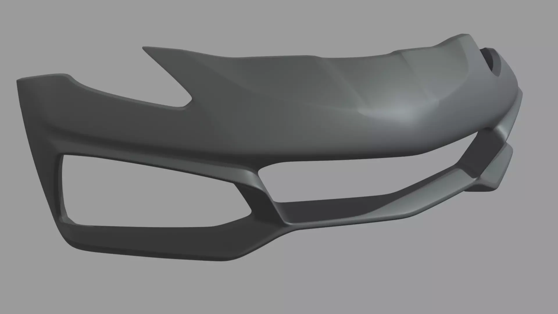 Front Bumper Chevrolet Corvette ZR1 2019 Low-poly 3D model_3