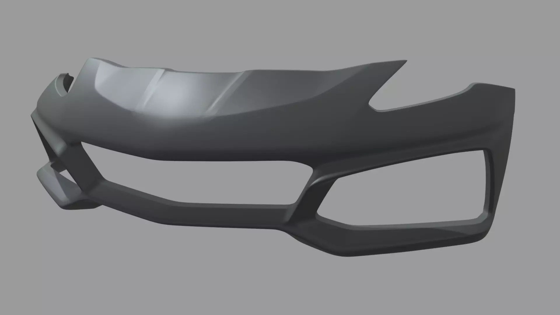 Front Bumper Chevrolet Corvette ZR1 2019 Low-poly 3D model_0