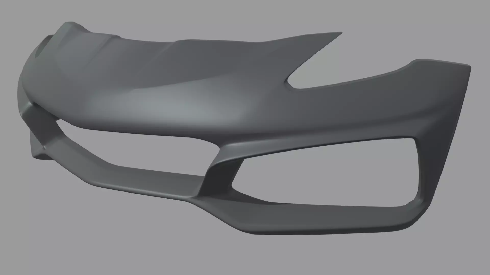 Front Bumper Chevrolet Corvette ZR1 2019 Low-poly 3D model_5