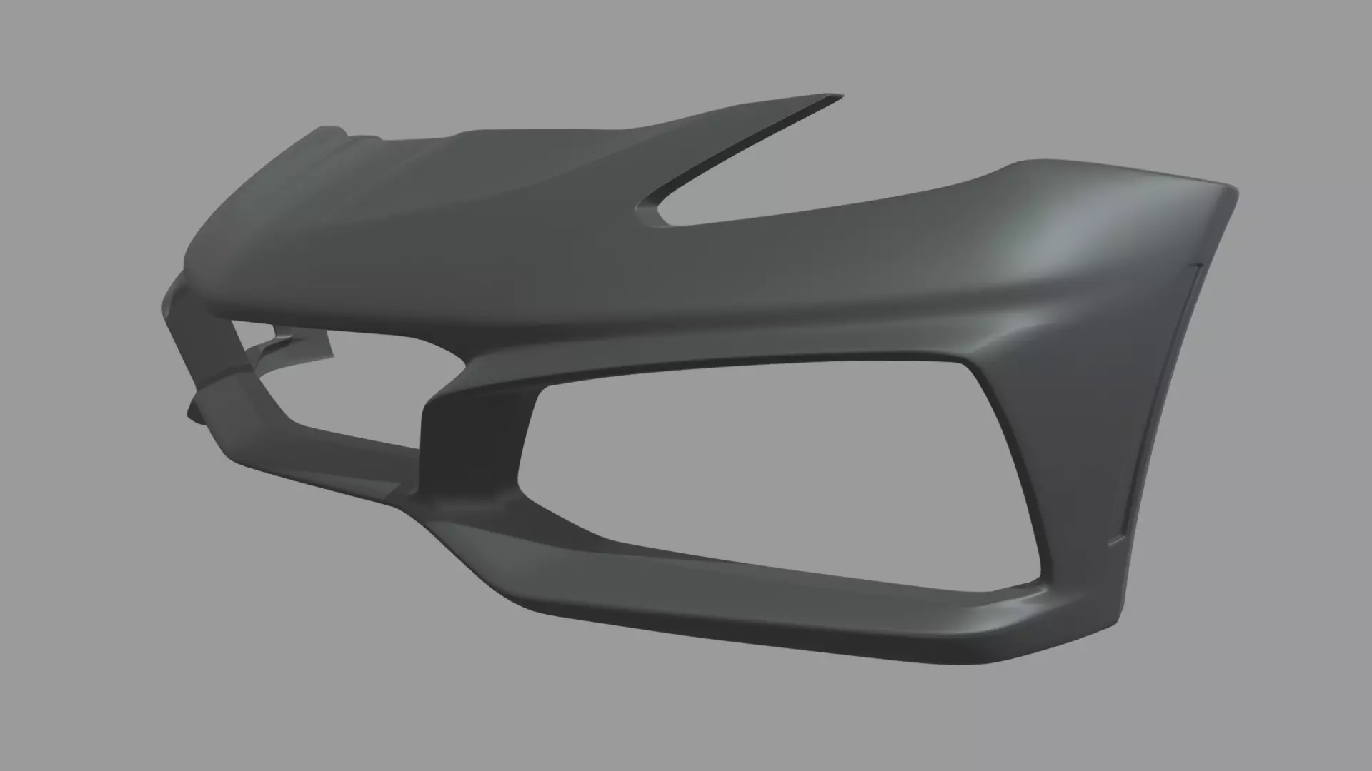 Front Bumper Chevrolet Corvette ZR1 2019 Low-poly 3D model_2