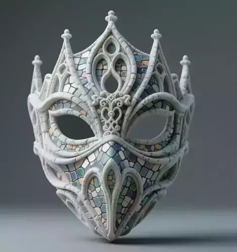 Gothic Mosaic Masquerade Mask 3D print model