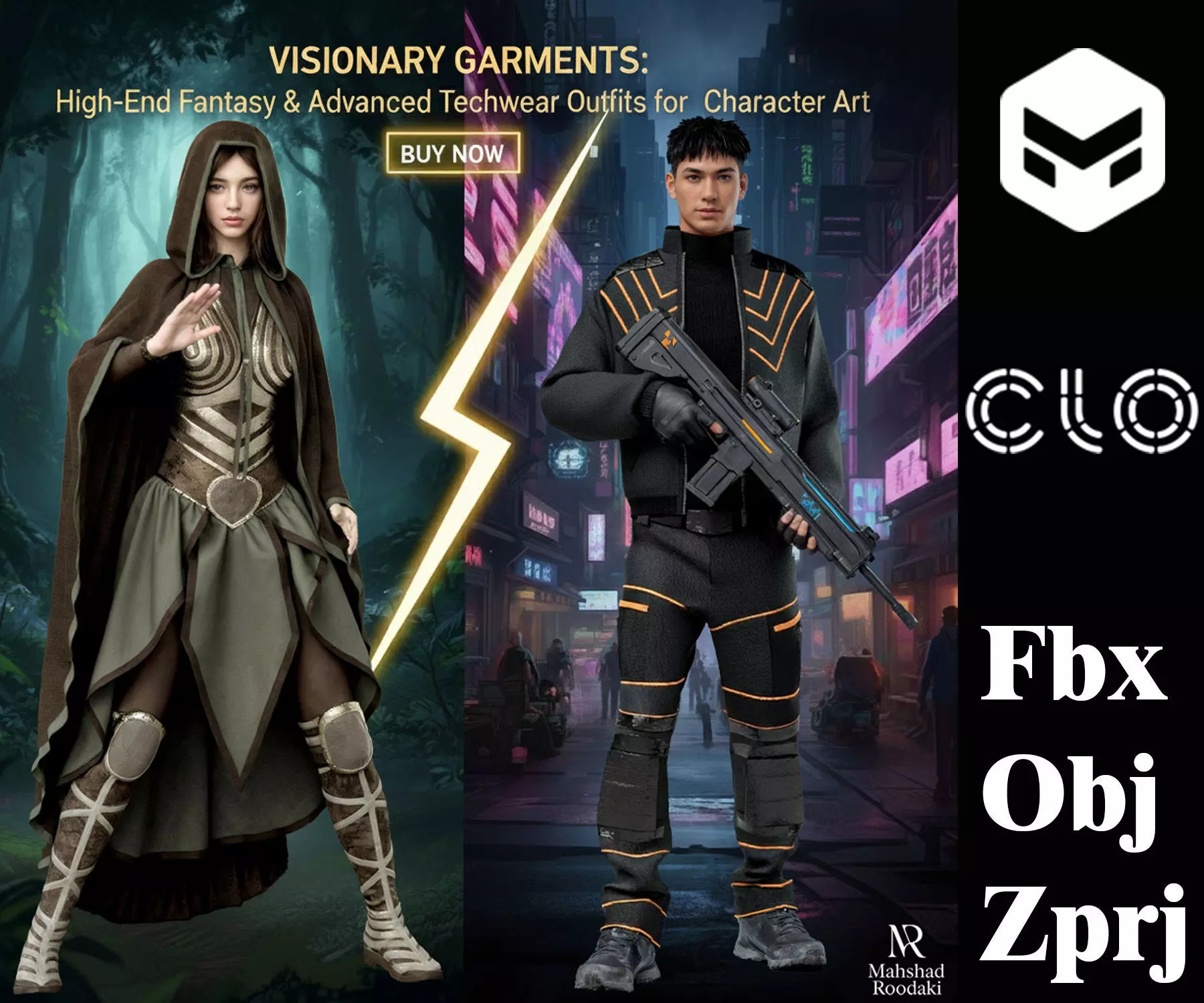 Fantasy and Cyberpunk Collection 3D model_0