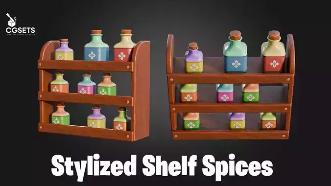 Stylized Shelf Spices