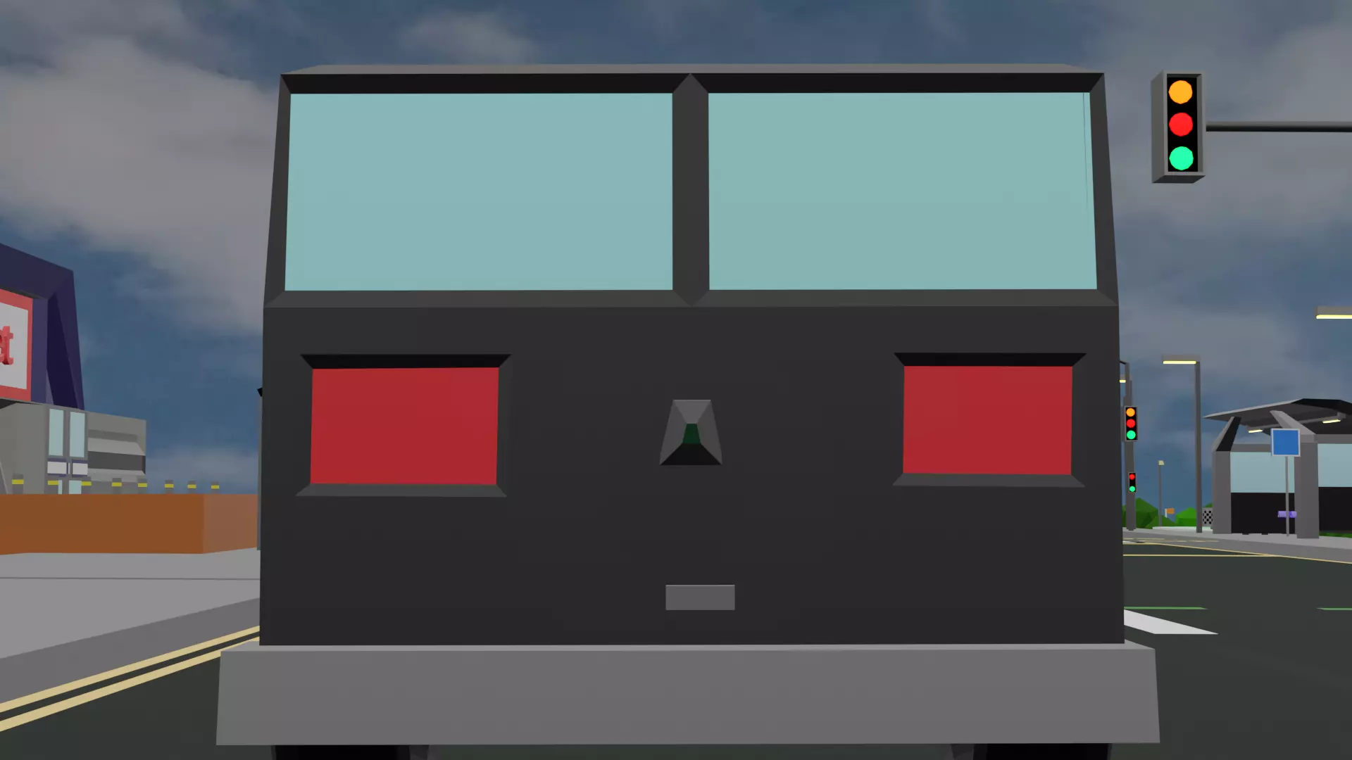 low poly stylized SUV Low-poly 3D model_2