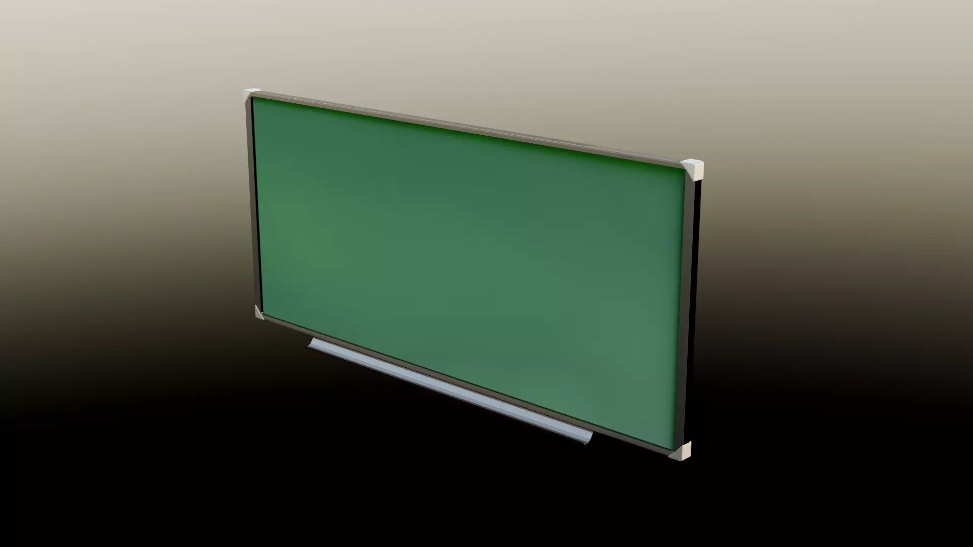 Model of a blackboard from school Free low-poly 3D model