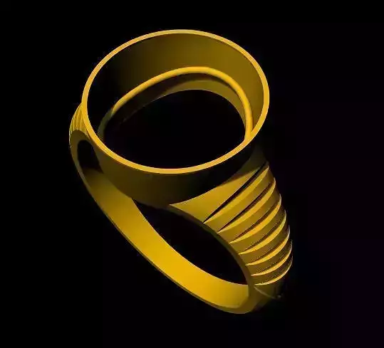 oval stone ring 3dm file