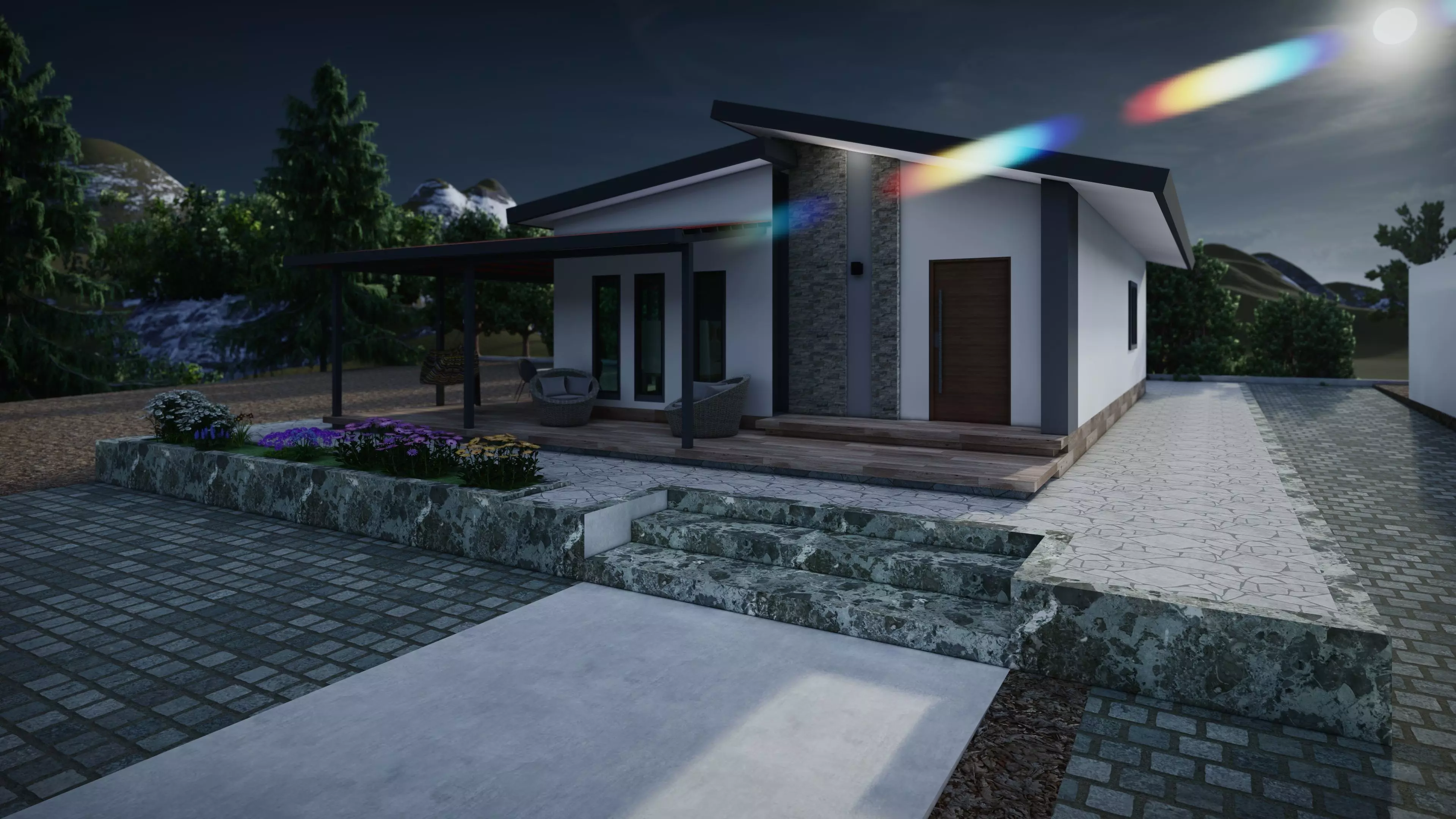 Casa de campo 3D model_3