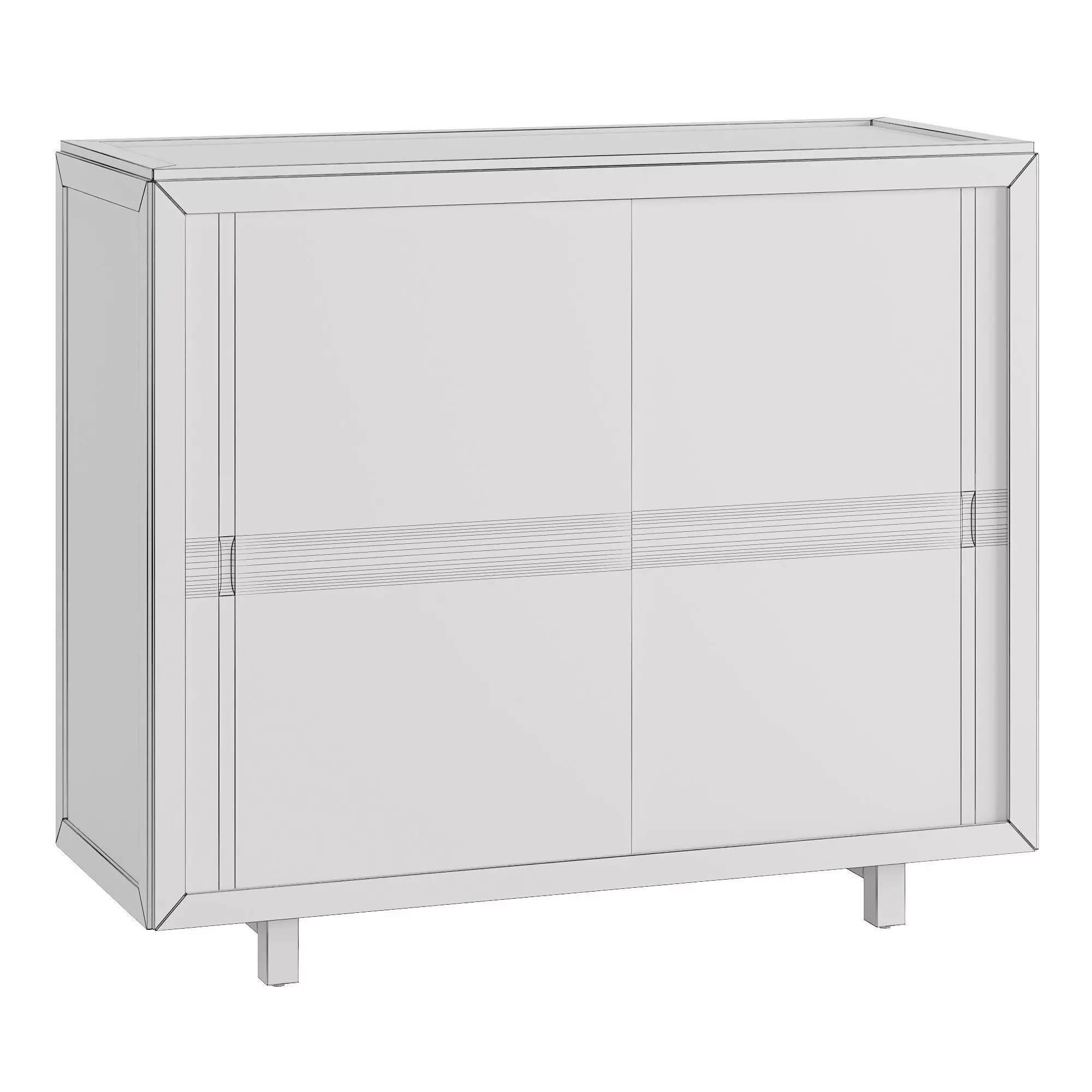 Glass-door Cabinet Stockholm 3D model_3