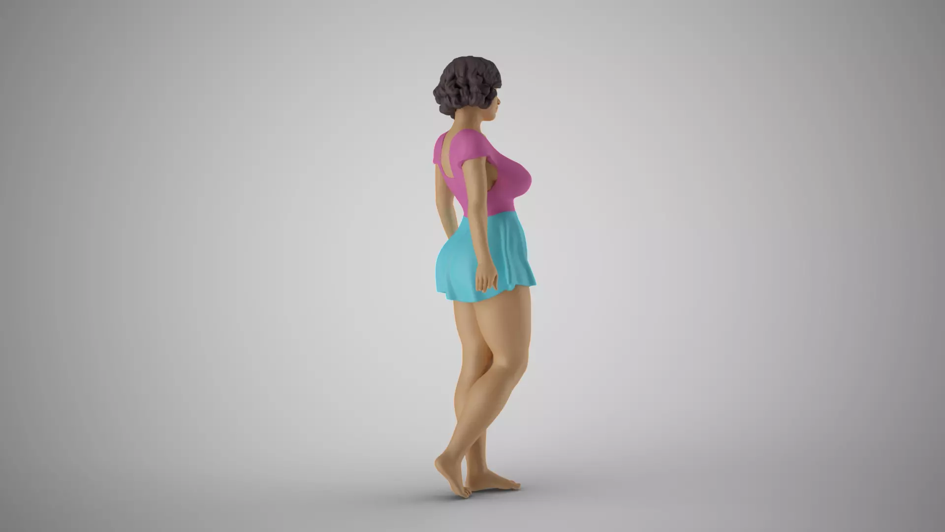 Woman Finding Balance 3D print model_5