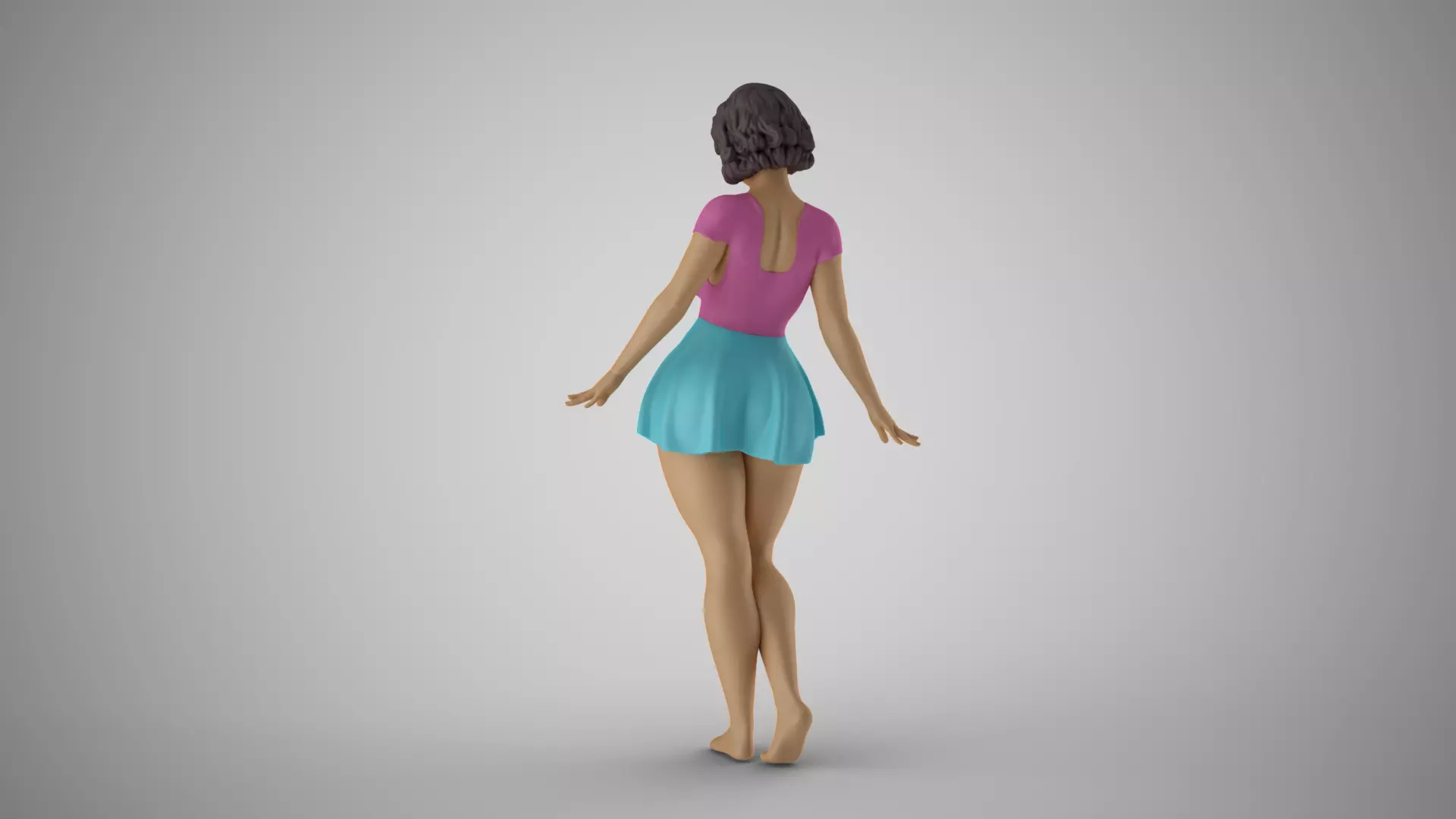 Woman Finding Balance 3D print model_7