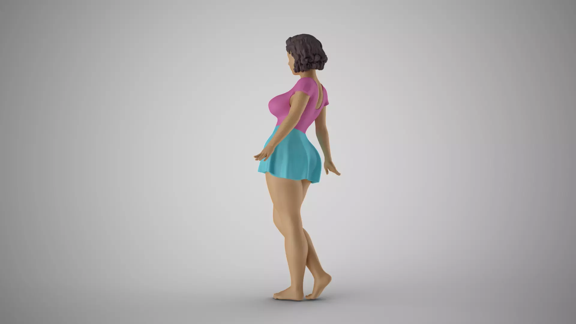 Woman Finding Balance 3D print model_8