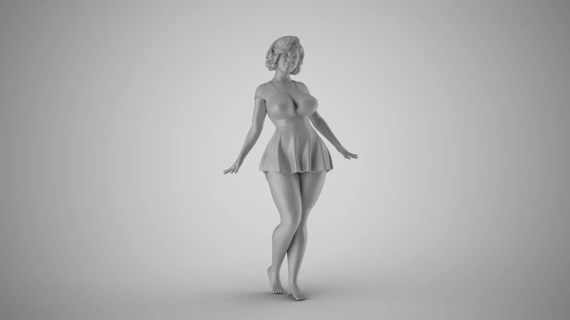 Woman Finding Balance 3D print model_2