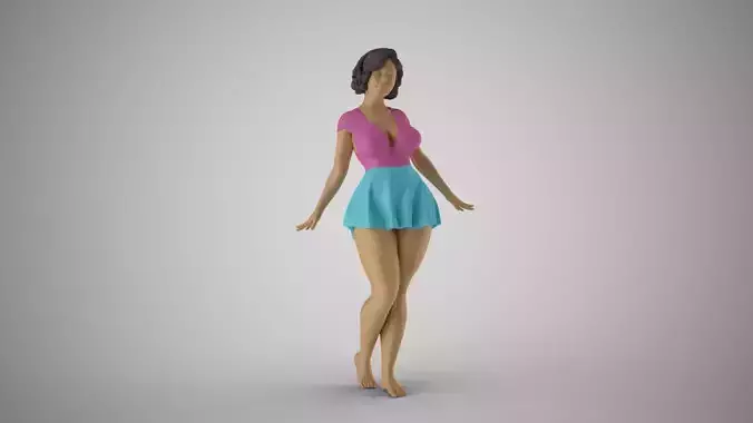 Woman Finding Balance 3D print model