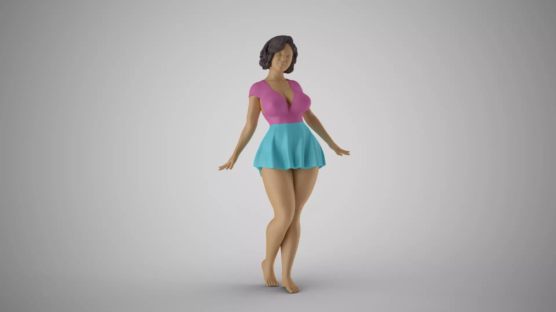 Woman Finding Balance 3D print model_0
