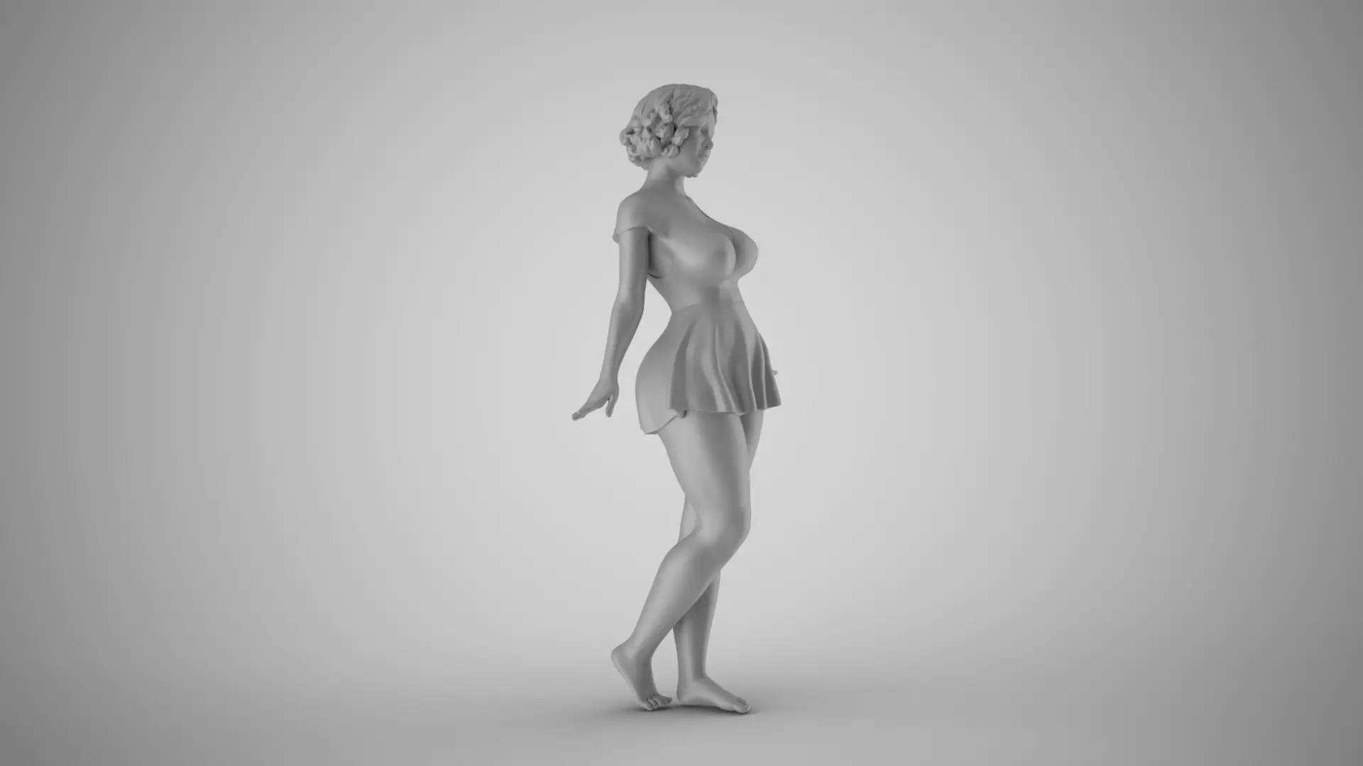 Woman Finding Balance 3D print model_3