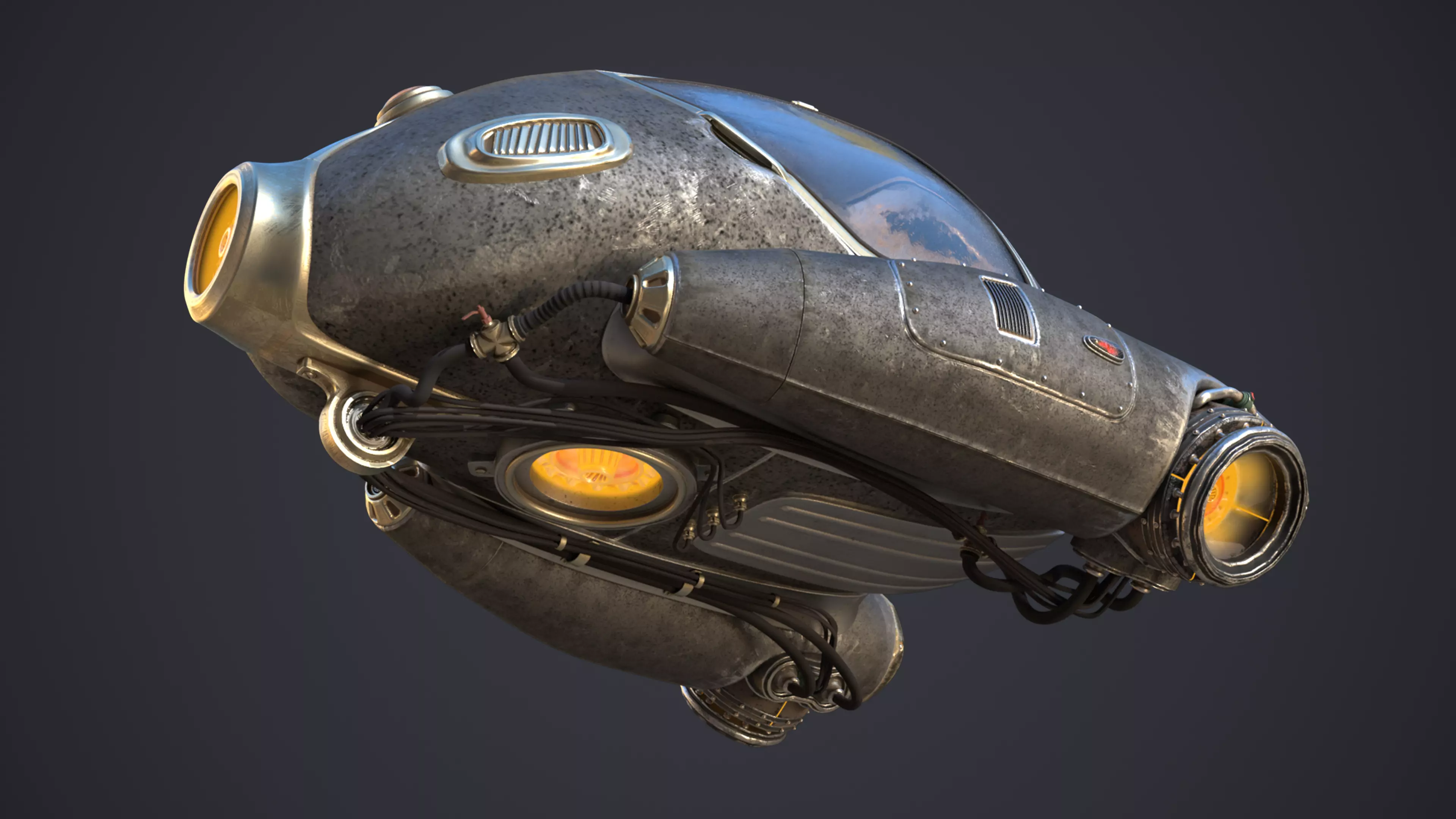 Sci-Fi Ship 3D model_6