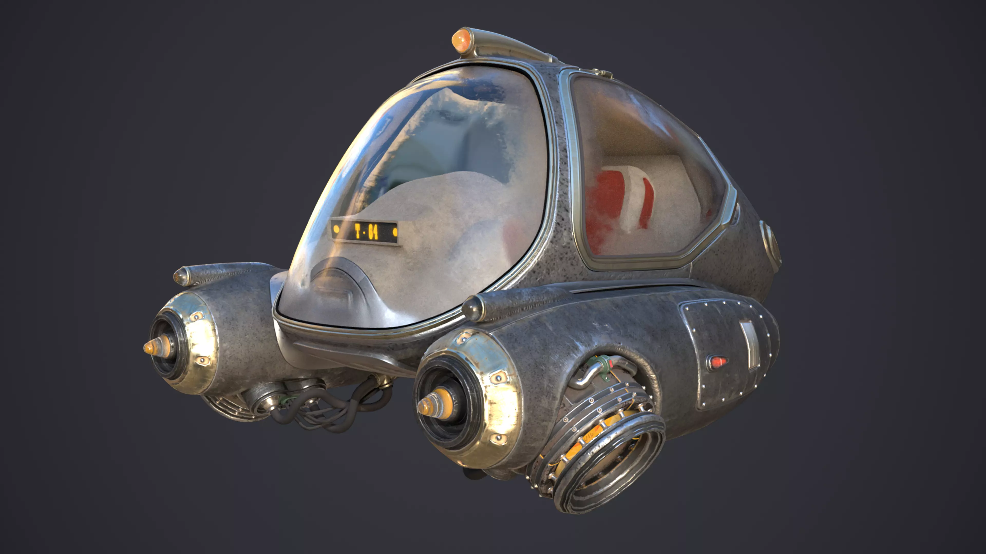 Sci-Fi Ship 3D model_2