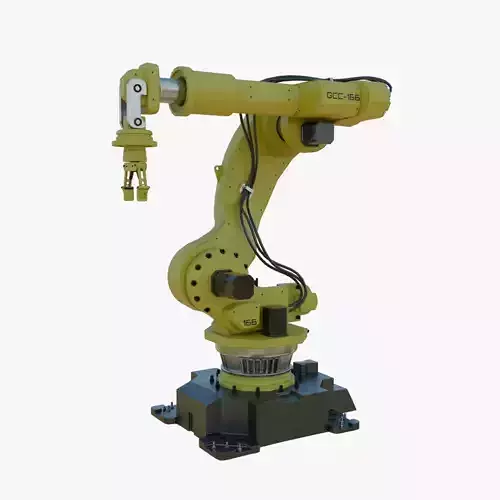 Industrial Robot Arm Yellow Clean