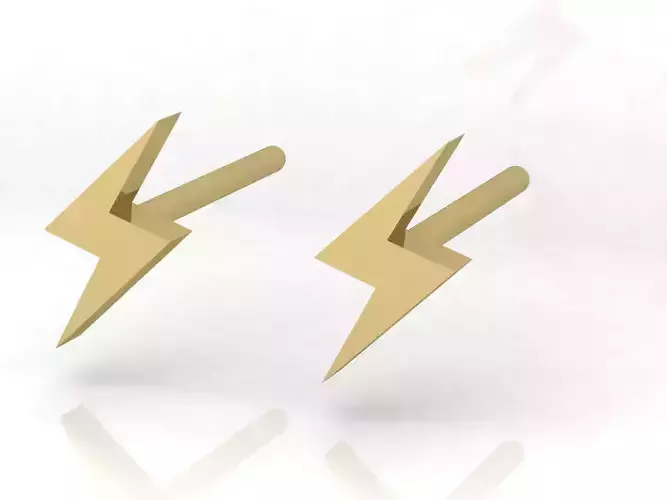 Lightning Bolt Stud Earrings