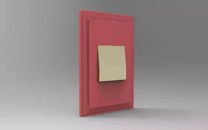 Coisco Push-Button Switch Low-poly 3D model