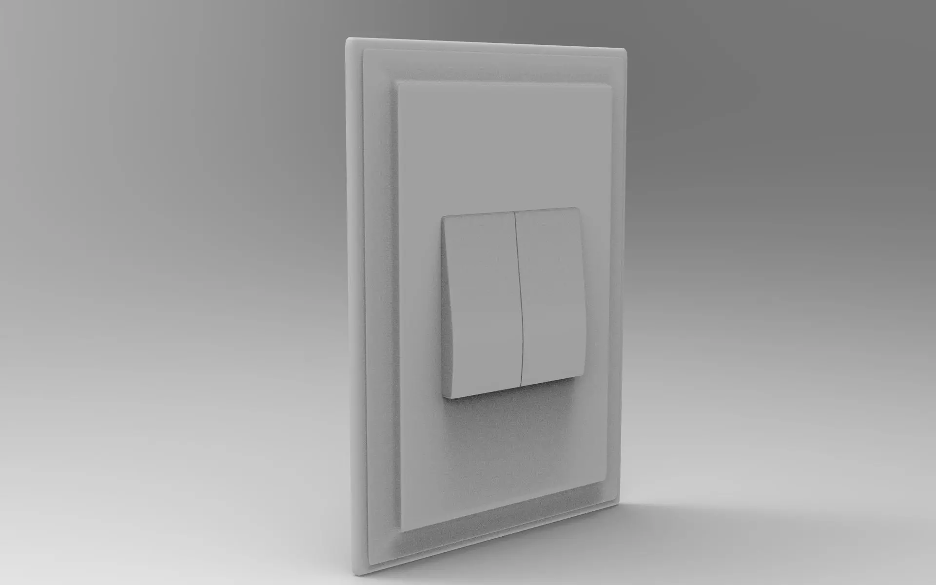 Bubi Push-Button Switch Low-poly 3D model_7