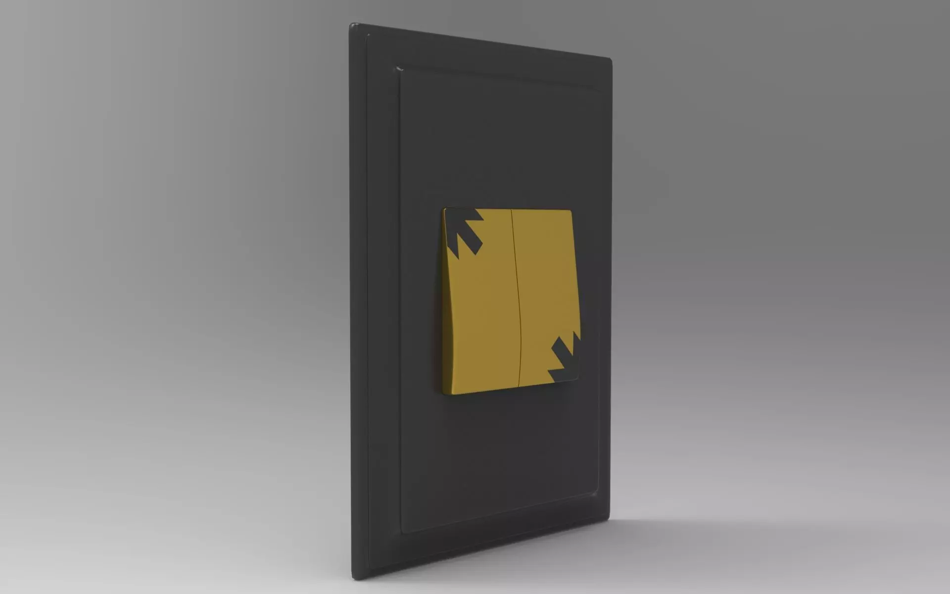 Bubi Push-Button Switch Low-poly 3D model_0