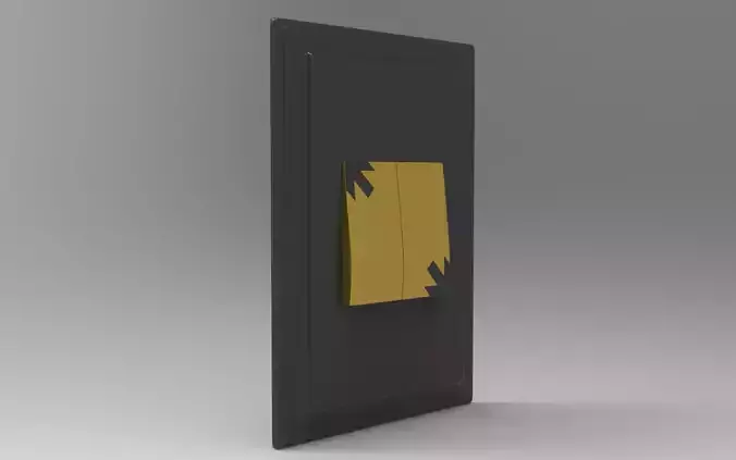 Bubi Push-Button Switch Low-poly 3D model