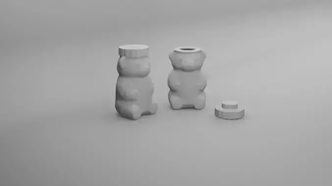 Miniature Honey Bear Jar Dollhouse Kitchen