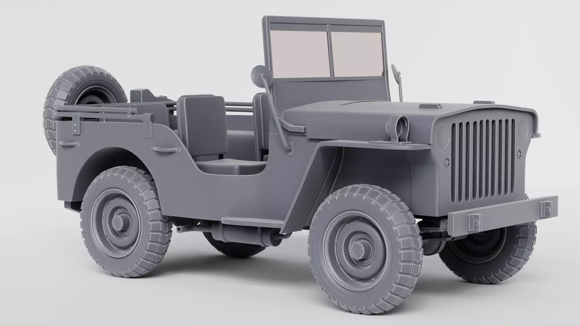 Jeep Willys car 3D print model_13