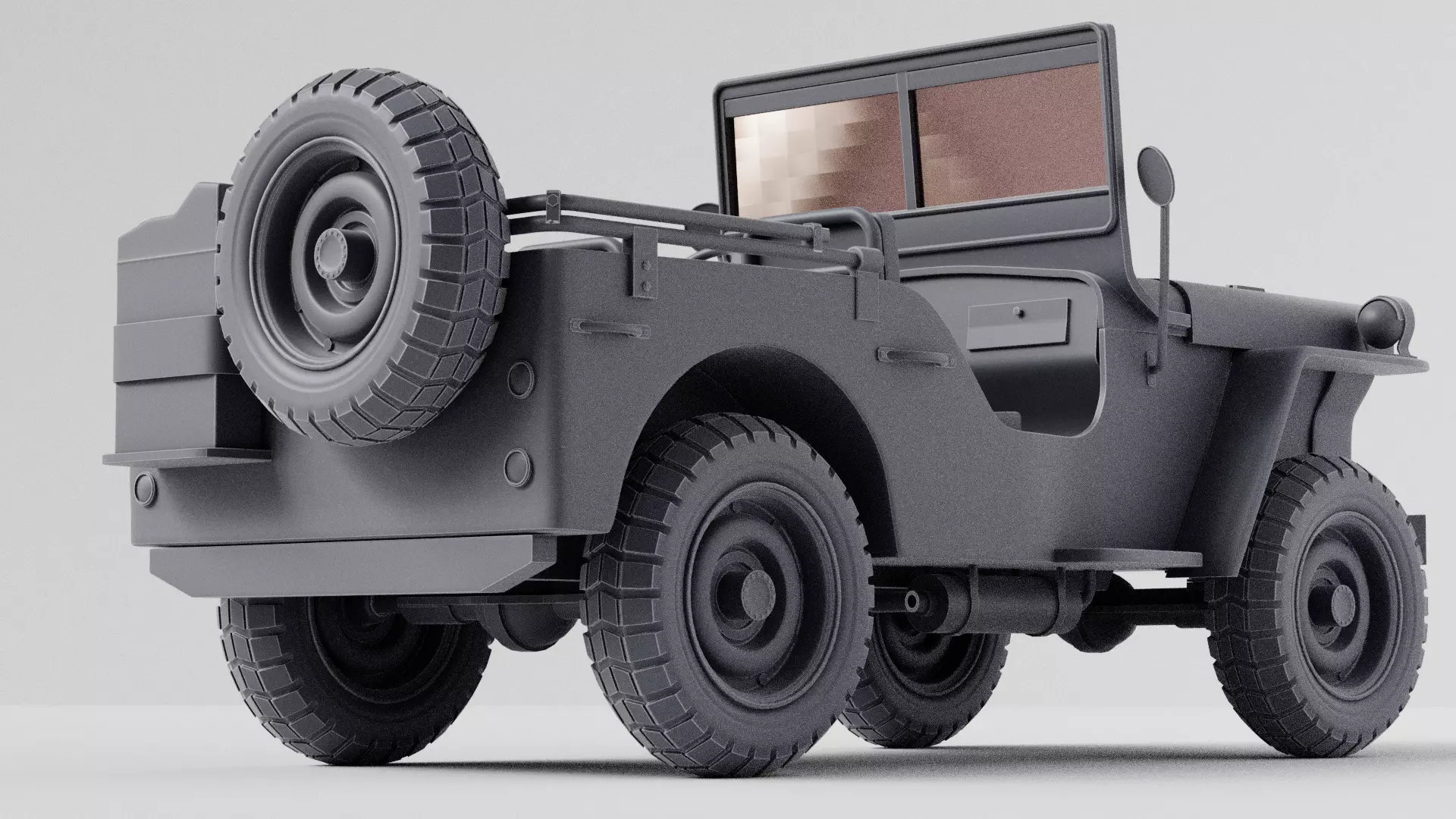 Jeep Willys car 3D print model_15