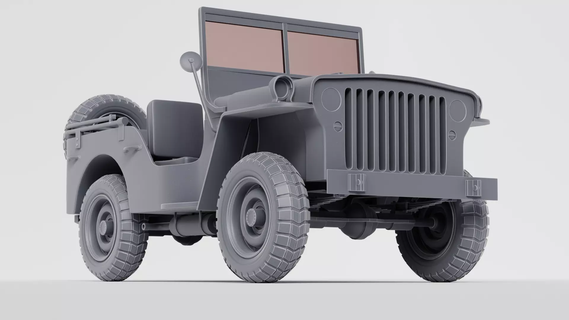 Jeep Willys car 3D print model_10
