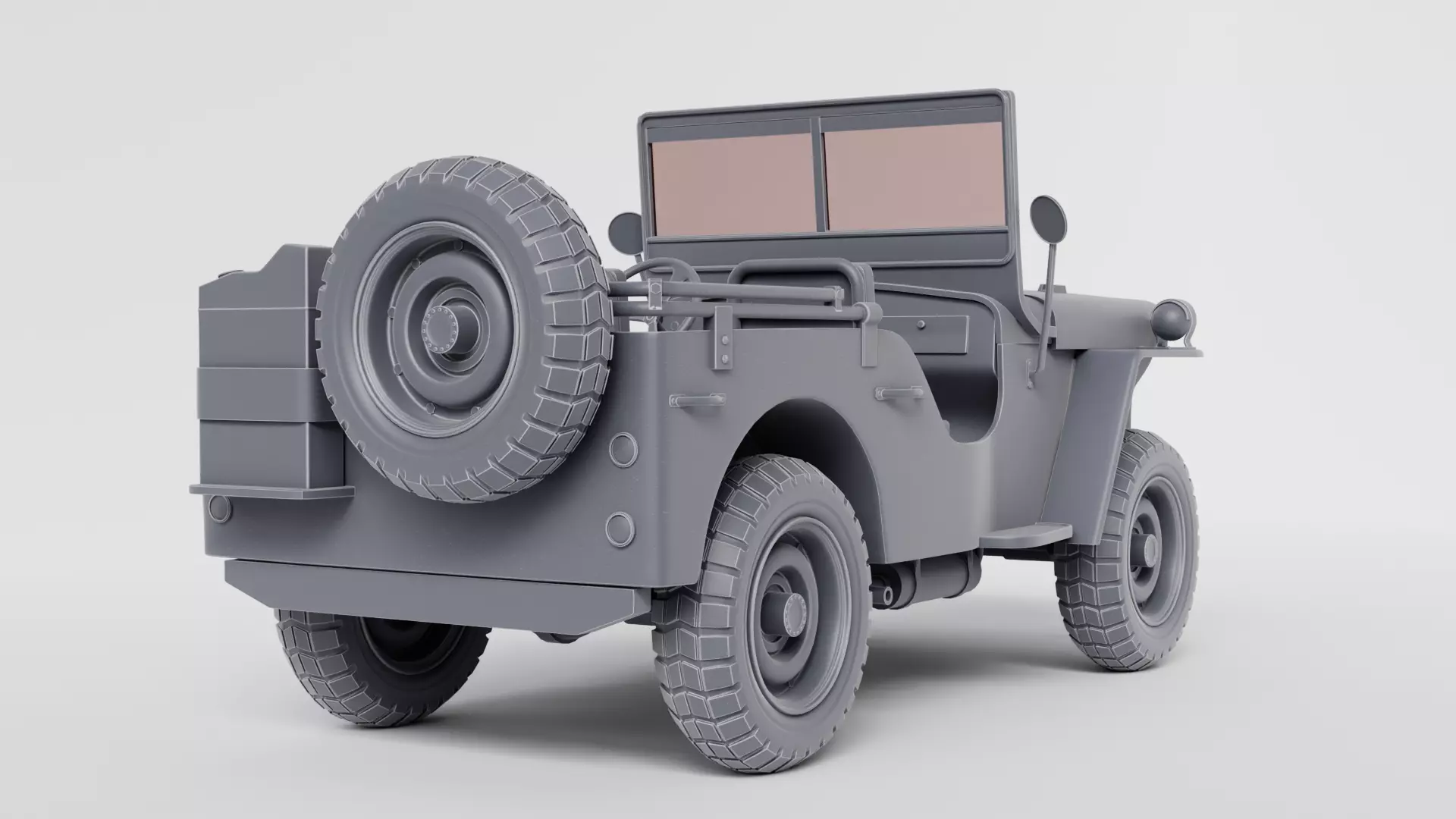 Jeep Willys car 3D print model_5