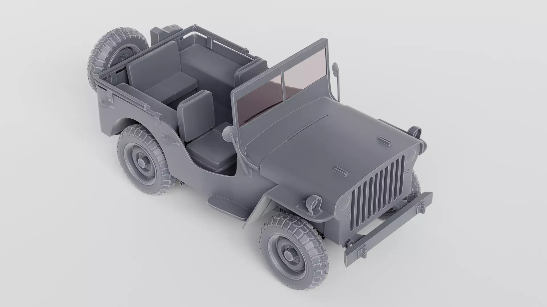 Jeep Willys car 3D print model_11