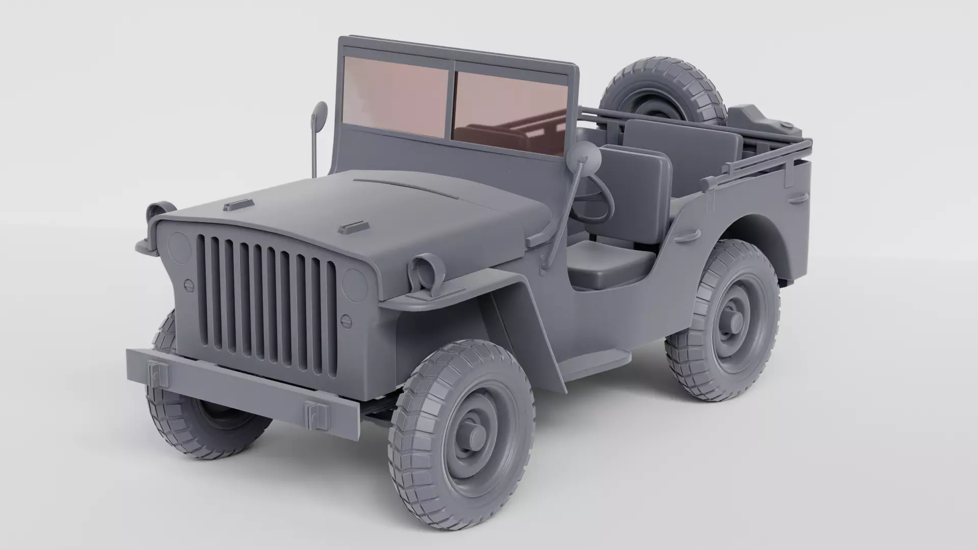 Jeep Willys car 3D print model_16