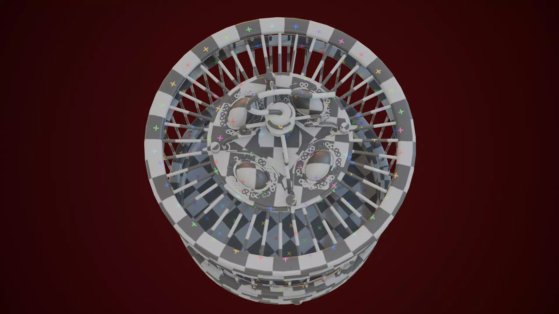 Chinese Birdcage with Gemstone 3D model_19