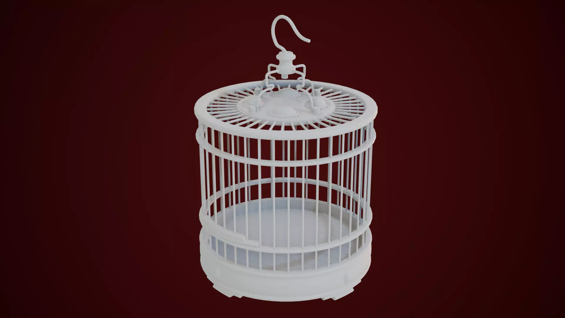 Chinese Birdcage with Gemstone 3D model_13