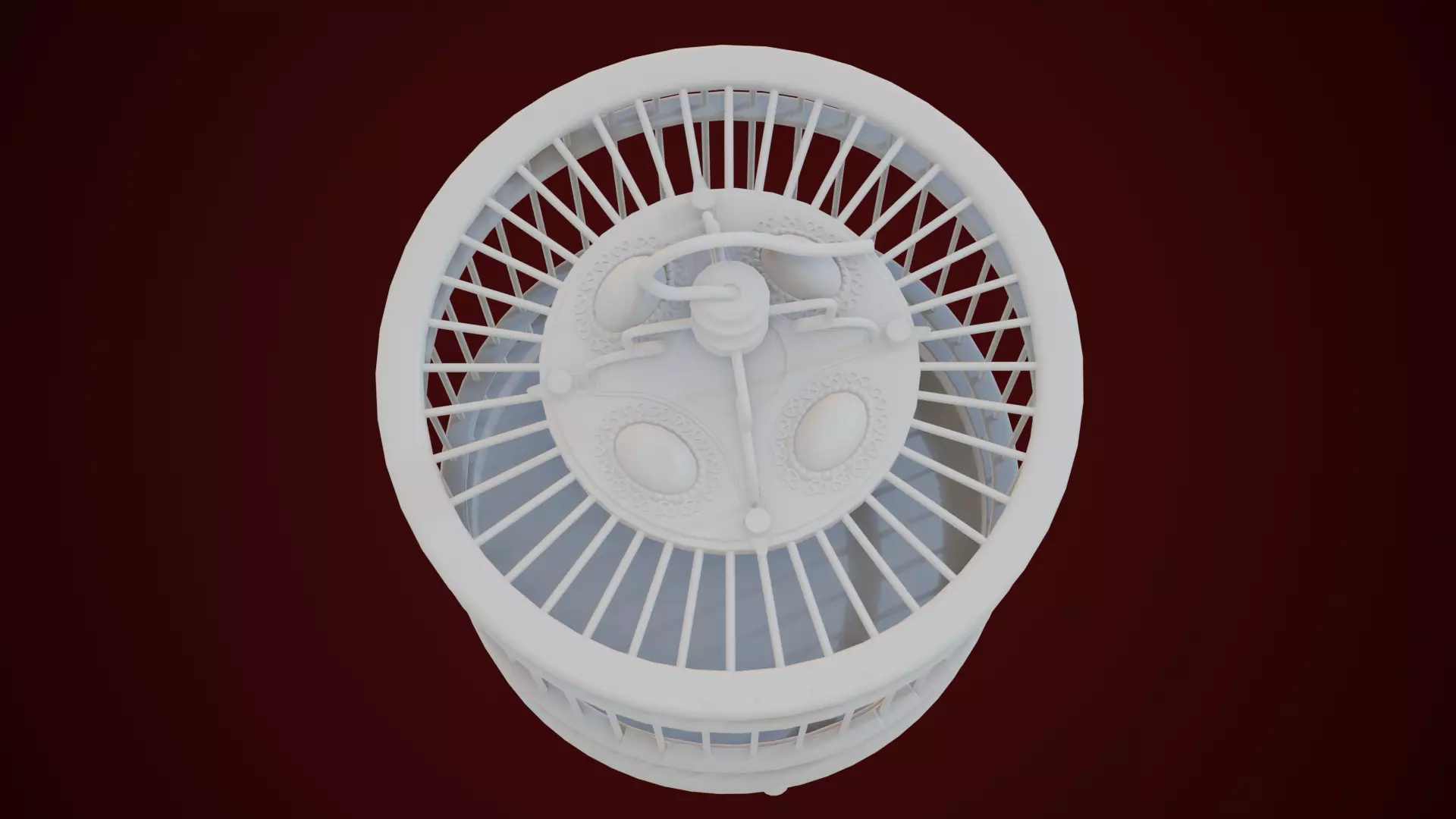 Chinese Birdcage with Gemstone 3D model_14